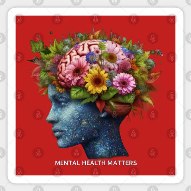 Mental Health Matters: The Garden of the Mind Sticker by TooplesArt